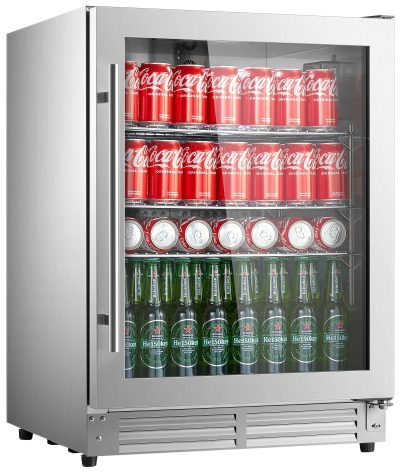 Outdoor Single Zone Beverage Cooler – Glass Door, 150L / 132 Cans (BTC-51)