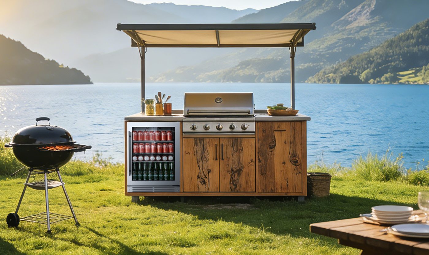 Outdoor Single Zone Beverage Cooler – Glass Door, 150L / 132 Cans (BTC-51) - Image 2